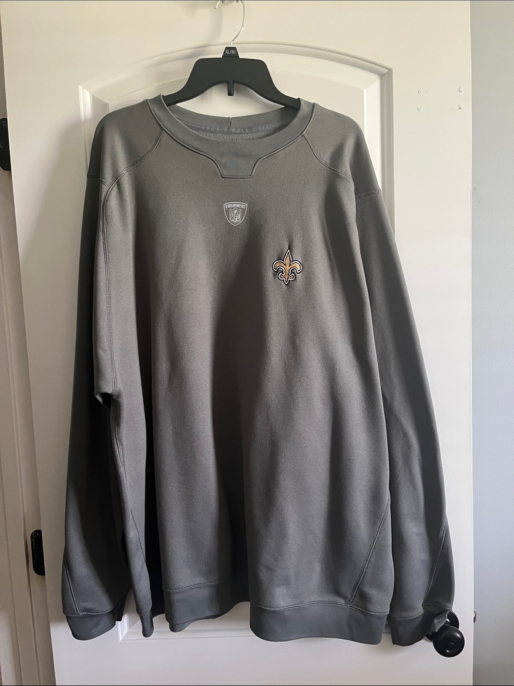 Men's Gray NFL New Orleans Saints Crewneck Sweatshirt